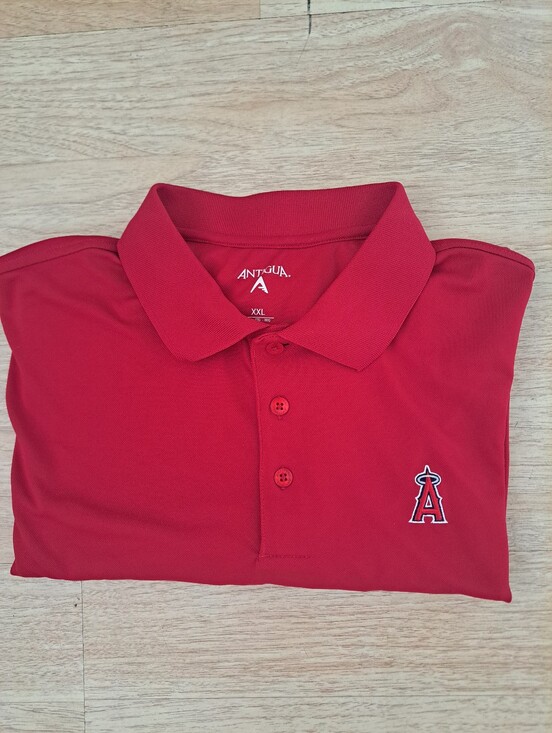 Antigua Other - Antigua Red Polo with Los Angeles Angels A Patch